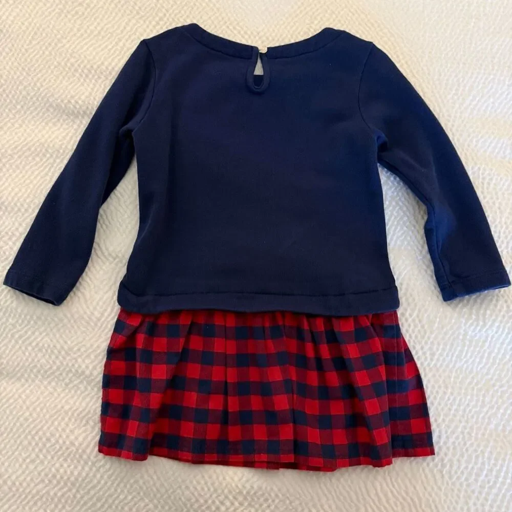 Vineyard Vines | Buffalo Plaid Dress | Navy Red Cotton | Girls 4T
